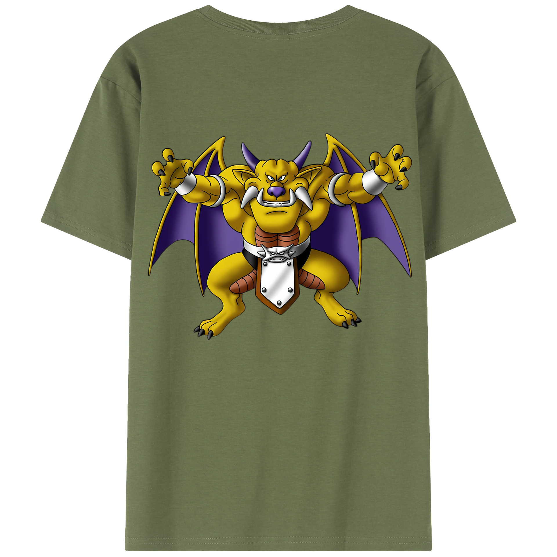 （画像用） ドラゴンクエスト Doragon Kuesuto Dragon Quest 綿100％半袖Tシャツ（背面プリント）